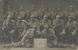 1. Weltkrieg, Gruppenfoto Ausmarsch Infanterie Regiment...