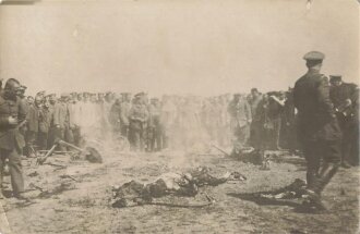 1. Weltkrieg, Foto "Abgeschossener englischer Flieger 1915"