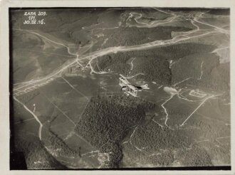 1. Weltkrieg, Foto deutsches Flugzeug in der Luft, 9 x 12cm