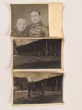 1. Weltkrieg,  3 x Foto Kraftfahrer, je 6 x 9cm