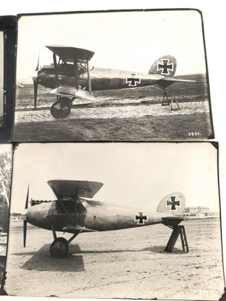 1. Weltkrieg, Vier Fotos Albatros Werke Johannisthal. Maße je 12,5 x 17cm