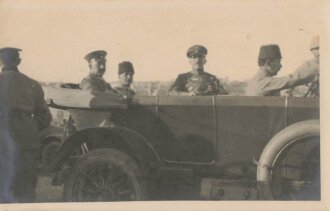 1. Weltkrieg, Foto Kaiser Wilhelm II mit Vertretern des osmanischen Reiches .9 x 14cm