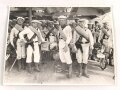 Kaiserreich, Foto "Die Artillerie des Landungskorps beim Exerzieren " 18 x 24cm