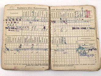 Soldbuch Heer, ausgestellt am 4.März 1943 bei Stamm Kp. Brückenbau Ersatz Btl. 1