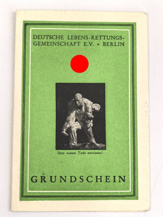 Reichssportabzeichen DRL in bronze, Urkundenheft für einen Angehörigen der Flakartillerieschule IV Schongau. Dazu der DLRG Grundschein