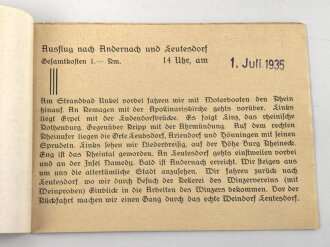 N.S. Gemeinschaft Kraft durch Freude, Programm für die Urlauber Unkel am Rhein.