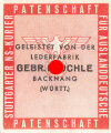 "Stuttgarter NS Kurier für Auslandsdeutsche. Patenschaft geleistet von der Lederfabrik Räuchle Backnang" 5 x 7cm