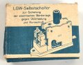 Luftwaffe Selbstschalter zur Sicherung der elektrischen Bordanlage gegen Überlastung und Kurzschluß. FL E 5000 01, ungebrauchtes Stück in der originalen Verpackung