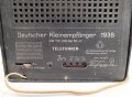 Deutscher Kleinempfänger 1938, Hersteller Telefunken. Guter Gesdamtzustand, Kabel und Stecker neuzeitlich, Funktion nicht geprüft