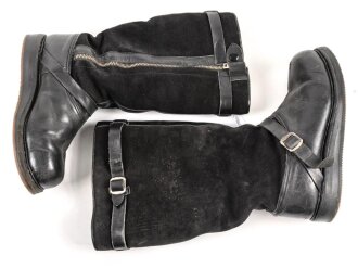 Paar Stiefel für fliegendes Personal ähnlich Deutsche Luftwaffe. Alter und Herkunft unbekannt, Sohlenlänge 32cm