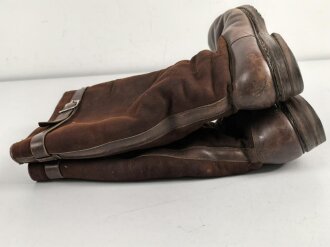 Paar Stiefel für fliegendes Personal ähnlich Deutsche Luftwaffe. Alter und Herkunft unbekannt, Sohlenlänge 30cm