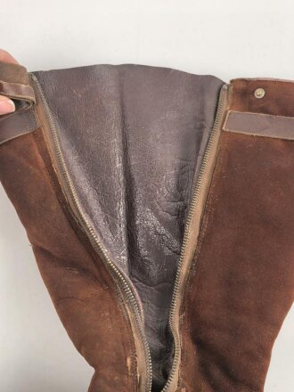 Paar Stiefel für fliegendes Personal ähnlich Deutsche Luftwaffe. Alter und Herkunft unbekannt, Sohlenlänge 30cm