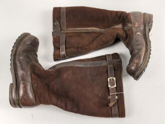 Paar Stiefel für fliegendes Personal ähnlich Deutsche Luftwaffe. Alter und Herkunft unbekannt, Sohlenlänge 30cm