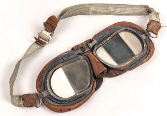 Großbritannien 2.Weltkrieg, Royal Air Force RAF MK VIII flight googles. Stark gebraucht, ungereinigt