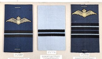 Dänemark Luftwaffe, Sammlung Rangabzeichen, auf...