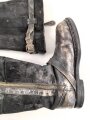 Luftwaffe, Paar Stiefel für fliegendes Personal. heizbare Ausführung. Ungereinigtes Paar, Innenfutter mottig. Originale Besohlung, Reissverschlüssen gängig, Sohlenlänge 30,5cm