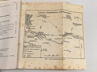 "Militärgeographische Beschreibung von Lybien" Berlin 1941 mit 96 Seiten plus Anlagen. Stockfleckig, sonst gut