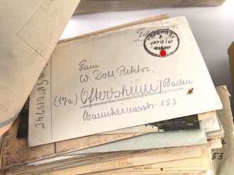 Konvolut Feldpost / Post eines Grenadier, Gr. Ers. Btl 485 St.Avold. Vieles aus 1944 / 1945. In Feldpostpaket