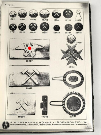 "Musterblätter 1937" Katalog Assmann Lüdenscheid als alte Fotokopie, Einzelstück aus Sammlungsauflösung