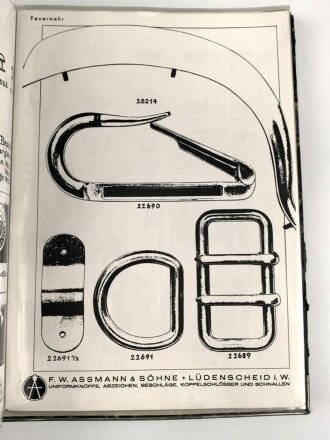 "Musterblätter 1937" Katalog Assmann Lüdenscheid als alte Fotokopie, Einzelstück aus Sammlungsauflösung