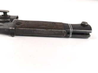 Seitengewehr Modell 84/98 für k98 der Wehrmacht. Nummerngleiches Stück von 41 col, zuätzliche Bestempelung auf der Parierstange