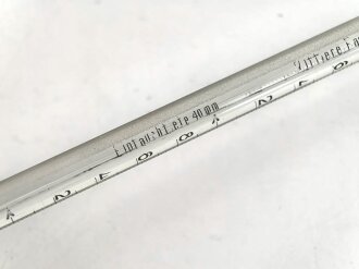 Kriegsmarine, spezielles Thermometer mit Abnahme. Gesamtlänge 25,5cm, in zugehöriger Transporthülle, kein Versand nach Übersee