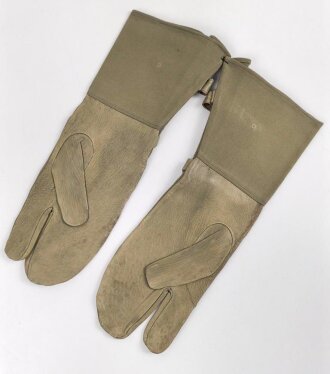 Paar Handschuhe für Kradmelder der Wehrmacht. Ungetragenes Paar in Grösse 8, Hersteller Hans Chiba Abertham ( Böhmen )