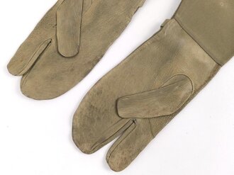 Paar Handschuhe für Kradmelder der Wehrmacht. Ungetragenes Paar in Grösse 8, Hersteller Hans Chiba Abertham ( Böhmen )