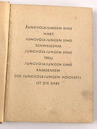 Jungvolk Jahrbuch 1942, 255 Seiten, A6, benutzt,...