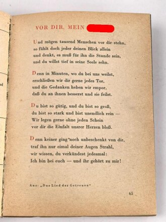 Jungvolk Jahrbuch 1942, 255 Seiten, A6, benutzt, Eintragungen, Buchrücken defekt