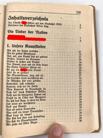 SA Liederbuch, 4 Auflage mit 248 Seiten, gebraucht