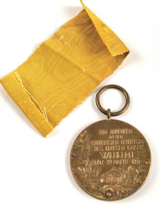 Preussen, Centenarmedaille 1897, Band beiliegend