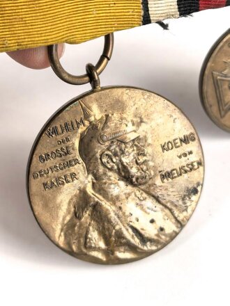 Preussen, Centenarmedaille 1897 und Feldzugmedaille 1870/71 für Kämpfer, am Spange