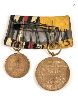 Preussen, Centenarmedaille 1897 und Feldzugmedaille 1870/71 für Kämpfer, am Spange