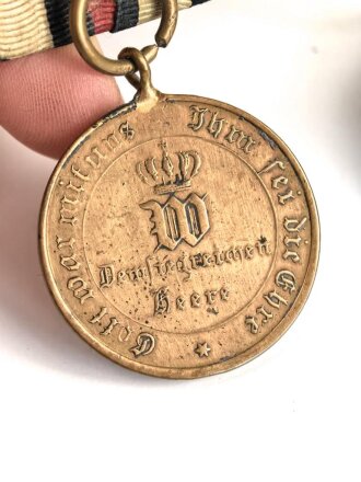 Preussen, Centenarmedaille 1897 und Feldzugmedaille 1870/71 für Kämpfer, am Spange