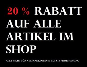 Neue Artikel 04.12.24 - 20% Rabatt auf alle Artikel im Shop