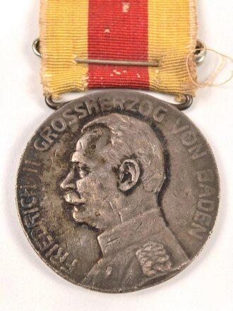 Baden, silberne Verdienstmedaille 1908-1918, am Band