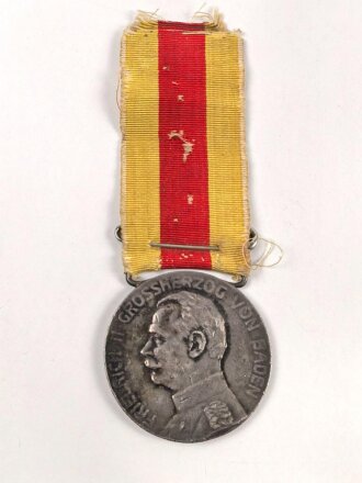 Baden, silberne Verdienstmedaille 1908-1918, am Band