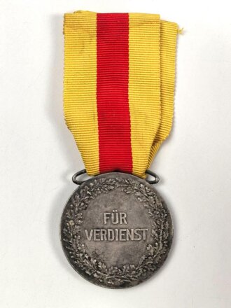 Baden, silberne Verdienstmedaille 1908-1918, am Band