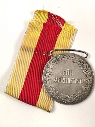 Baden, silberne Verdienstmedaille 1908-1918,  Band beiliegend