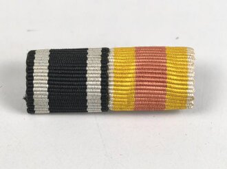 Baden 1. Weltkrieg, Bandspange EKII, silberne Verdienstmedaille. Breite 31mm