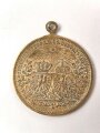 Preussen, tragbare Medaille aus Buntmetall " Zur Erinnerung an den 90. Geburtstag 1887, Wilhelm I" Durchmesser 28mm