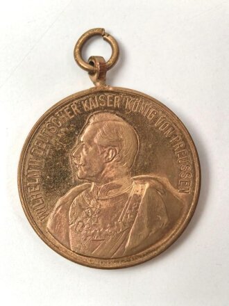 Preussen, tragbare Medaille aus Buntmetall anlässlich des Regimentsjubiläums Infanterie Regiment No 81 , 1813-1913. Durchmesser 28mm