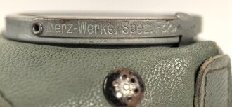 Faltbrille Wehrmacht, graublaues Leder, guter Zustand