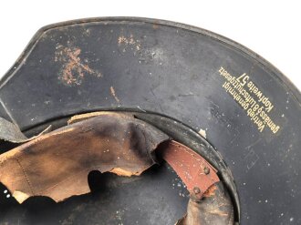 Stahlhelm Luftschutz, in allen Teilen originales Stück, ungereinigt