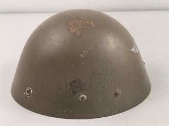 Tschechoslowakei 2.Weltkrieg, Stahlhelm M32/34. Komplett, guter Zustand, als Beutestück mit Luftschutz Emblem versehen