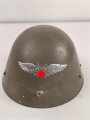 Tschechoslowakei 2.Weltkrieg, Stahlhelm M32/34. Komplett, guter Zustand, als Beutestück mit Luftschutz Emblem versehen