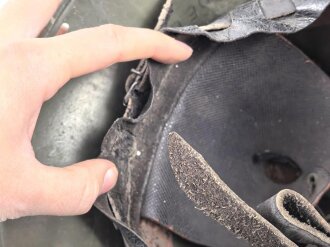 Niederlande, Stahlhelm Modell 1934. Originallack, das Emblem entfernt , ungereinigt