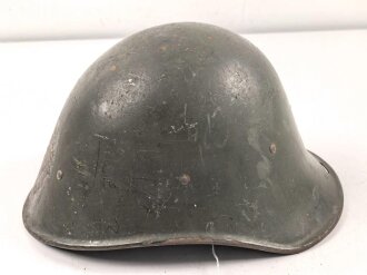 Niederlande, Stahlhelm Modell 1934. Originallack, das Emblem entfernt , ungereinigt