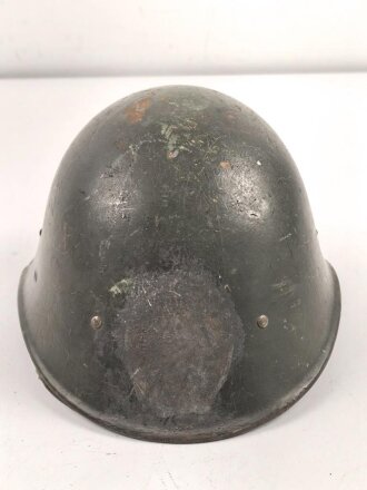 Niederlande, Stahlhelm Modell 1934. Originallack, das Emblem entfernt , ungereinigt